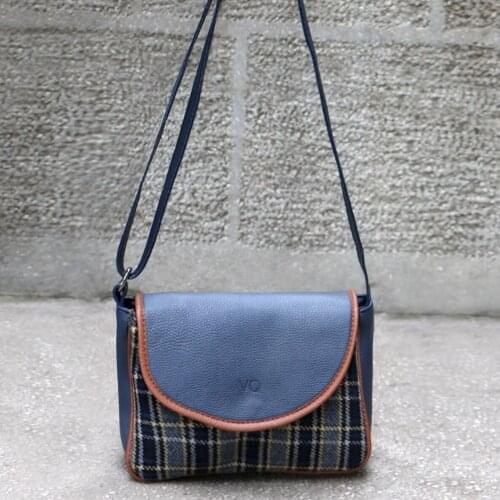 Tonar Navy Cachet Plaid Cap Cross Women 'S Handbag Casual New Season Fashion Trend Casual Style