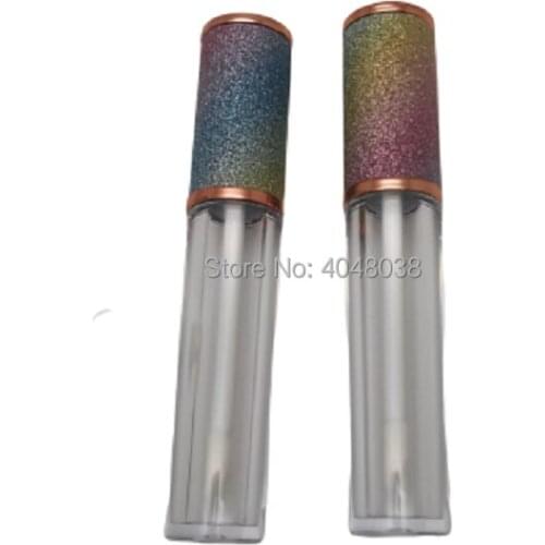 6ml Lipgloss Wand Tubes Round Rainbow Cap Empty Cosmetic Containers DIY Lip Gloss Containers Tubes 10pcs 30pcs 50pcs