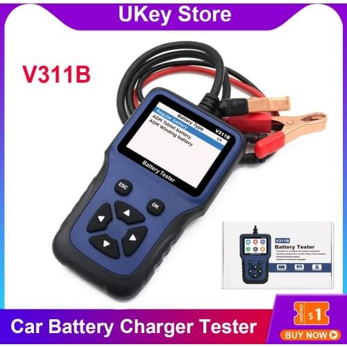 V311B Universal Car Battery Charger Tester OBD2/EOBD Automotive Diagnostic Tool 100-2000 CCA Detector Charging Cricut Load Tools