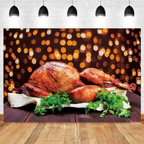Yeele Photocall Thanksgiving Day Photography Backdrop Wood Dots Turkey Party Decor Carnival Background Photo Studio Photographic