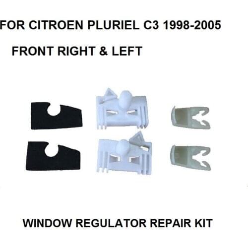 FOR CITROEN PLURIEL C3 / RENAULT CLIO WINDOW REGULATOR REPAIR CLIP FRONT RIGHT or LEFT Plastic Clips
