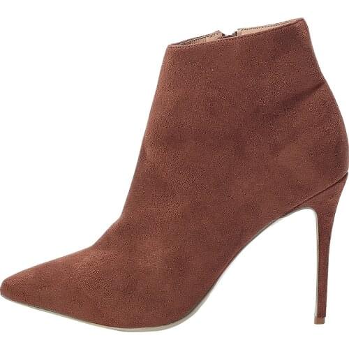 Big Size 35-45 Winter Fashion Pointed Toe Side Zip Thin High Heels Women Ankle Boots