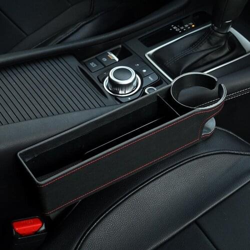 1 Piece Black Car Seat Crevice Storage Box Grain Organizer Gap Slit filler Holder Wallet Phone Coins Cigarette Pocket