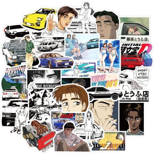 10/30/50pcs/pack Initial D Japanese anime Stickers For Refrigerator Car Helmet DIY Gift Box Bicycle Guitar Decal Notebook Skate