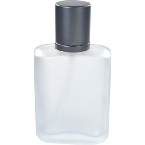 140pc*30ml round frosted glass perfume bottle with silver grey cap cosmetic personal perfume glass bottles