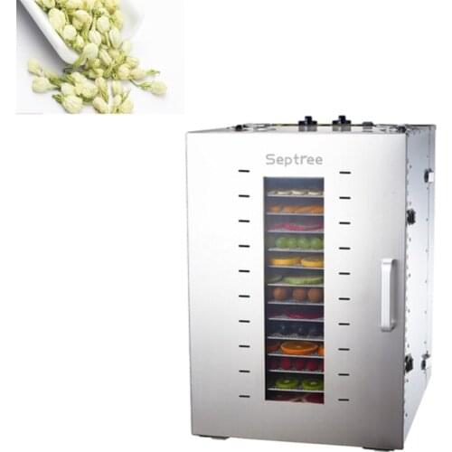 16-Layers Food Dehydrator Commercial Food Dryer ST-02 Stainless Steel Fruits/ Vegetables/Meat Drying Machine 220V 1000W