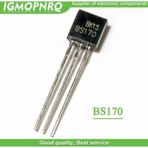 20pcs BS170 MOSFET N-Channel 60V 50mA TO-92 0.5A / 600V FET New Original