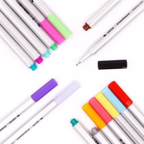 26 pcs Various Colors Gel Pen 0.4mm Fine Liner Colorful Marker Pens For Cartoon Drawing Manga Design Office Art Supplies H6202