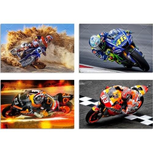5D Diy Diamond Painting Motorcycle Racer Full Square Round Diamond Embroidery Sale Rhinestones Pictures