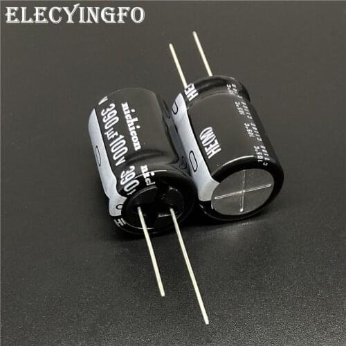 50pcs 390uF 100V NICHICON HE Series 18x25mm Super Low Impdance 100V390uF Aluminum Electrolytic Capacitor