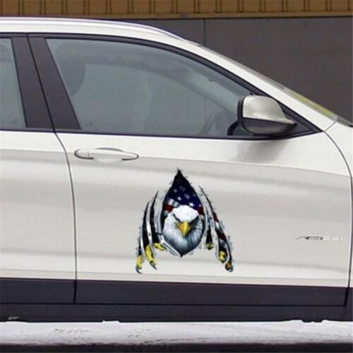 American Flag Bald Eagle Car Sticker PET Coloful Decals Motorcycle Accessories sticker