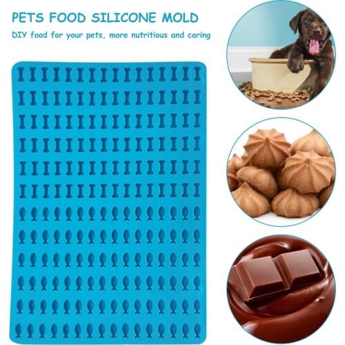 Non-Stick Dog Treat Silicone Baking Mats Little Dog Treats Baking Pan Nonstick Cookie Silicone Mold For Mini Pet Small Dot Choco