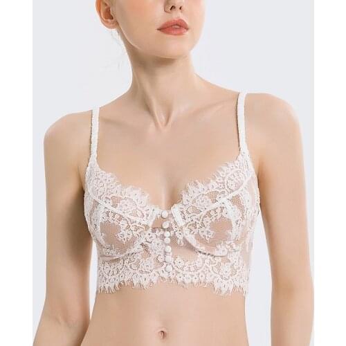 Womens Lace Underwire Push Up Bra Sexy Ultra-thin Underwear Back Beautify Underwire Bras For Women Bralette Lingerie Intimates