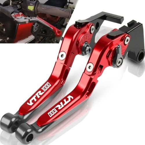 For HONDA VTR1000 1997 1998 1999 2000 2001 2002 2003 2004 Motorcycle Folding Extendable CNC Moto Adjustable Clutch Brake Levers