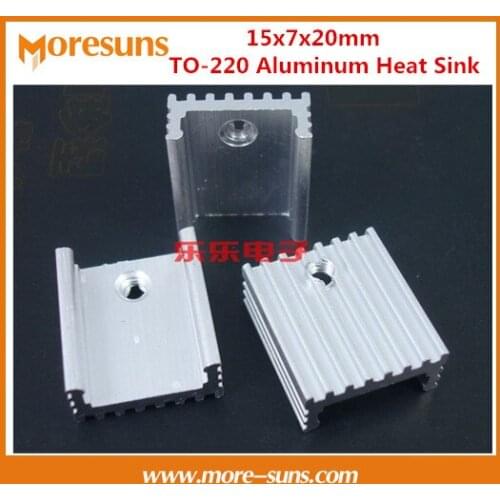 Fast Free Ship 20pcs 15x7x20mm electronic radiator Transistors TO-220 Aluminum Heat Sink