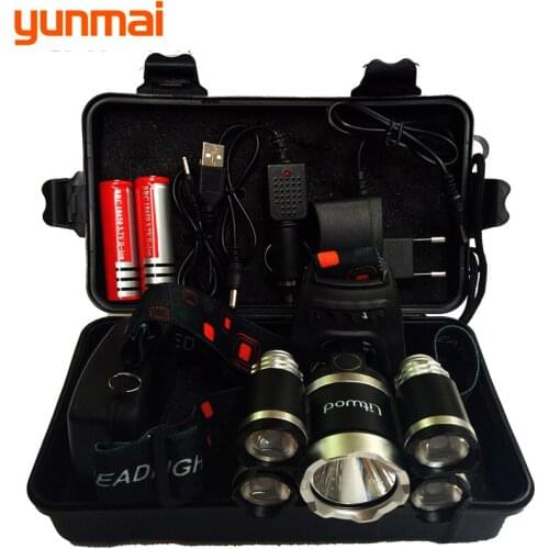 Flashlight XHP100 9-Core The Most Brightest Powerful Led Headlamp Zoomable Headlight Sensor Switch Use 18650 Battery yunmai