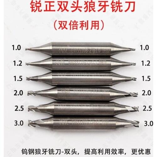 1pc milling cutter Tungsten Steel Double-head 1.0-3.0MM Twist Embryo for Key cut Machine Drill