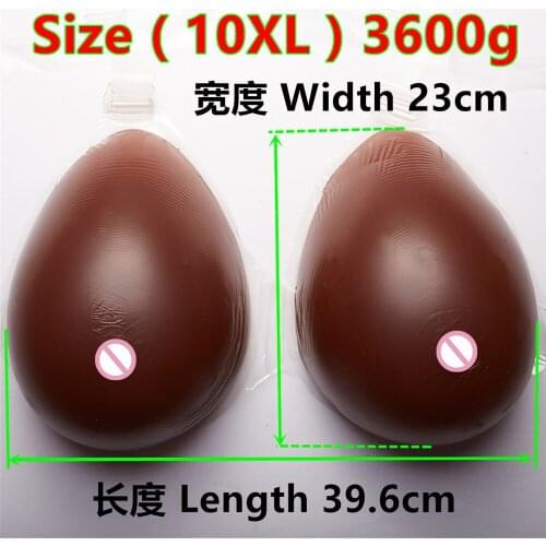 3600g/pair Huge Realistic Fake Tits Boobs Forms Bra Enhancer Artificial Silicone Breast For Shemale Use Needn't Adhesives