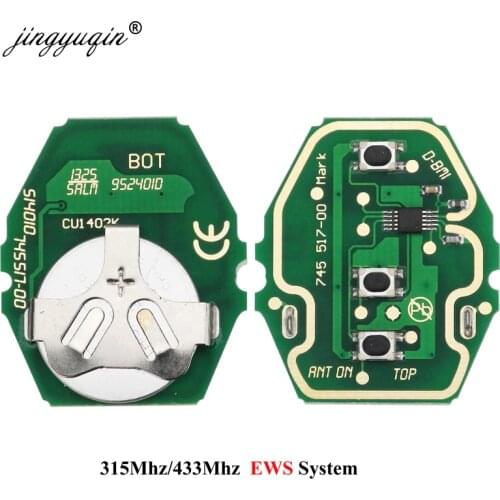 Jingyuqin 3 Button Remote Car Key Control Circuit Board For BMW EWS X3 X5 Z3 Z4 1/3/5/7 1 3 5 7 X3 X5 Z3 Series EWS System