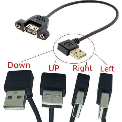 Computer Data Line USB 2.0 B Female Socket Panel Mount To USB B Male Printer Extension Cord with Ear Mount Extension Cable Wired