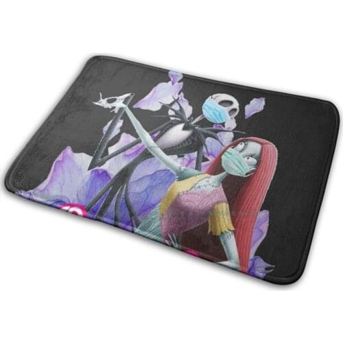 Jack And Sally Mat Rug Carpet Anti-Slip Bedroom Entrance Door Mat Jack And Sally