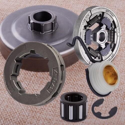 LETAOSK Chain Sprocket Clutch Drum Cage Bearing Worm Gear E-Clip Set Fit For Stihl 044 046 MS440 MS460