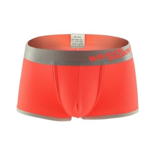2019 brand BRAVE PERSON Solid Color Underwear Men Sexy Boxer Shorts High Quality Nylon Mens Boxers Underwear Male Panties