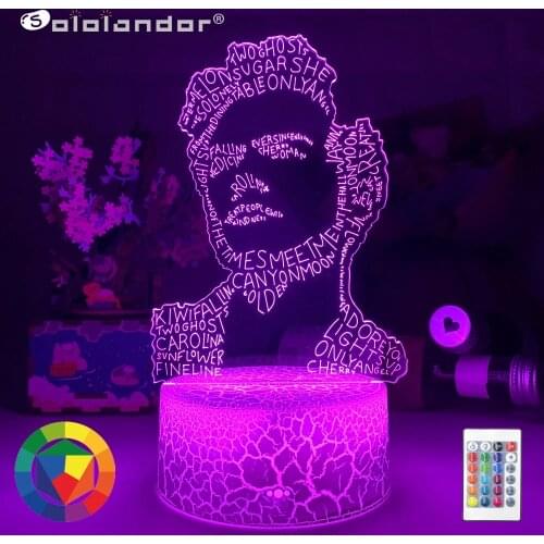 Newest Abstract portrait 3d Night Light lamp Gift for Fans Bedroom Decor Light Led Touch Sensor Color Changing Work Desk Lamps
