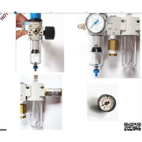 Good Quality Wellness Model :FRL-02 G1/4'' port size pneumatic air pressure regulator