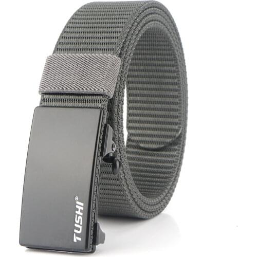 New Trend Thick Nylon Belts For Men Casual Outdoor Trousers Waistband Metal Automatic Buckle Tactical Designer Belt Adjustable