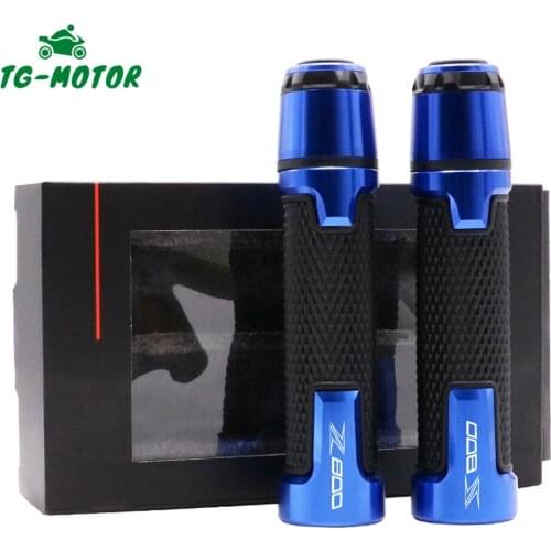 TG-Motor With Logo Z800 Motorcycle 22mm 7/8'' Handle Grips Ends For Kawasaki Z800 Z 800 2013-2018 2019 2020 2021 CNC Accessories