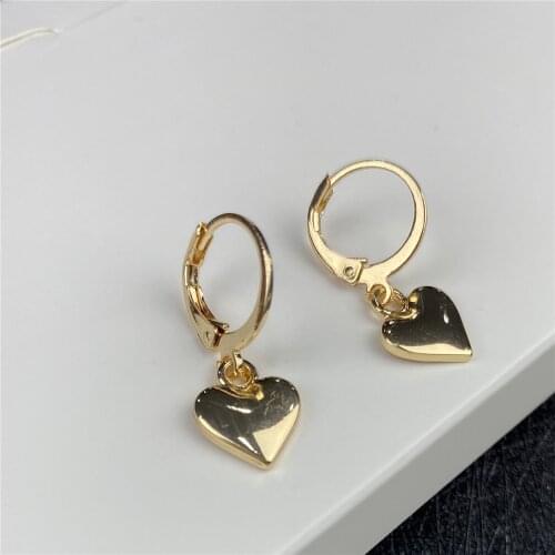 New Arrivals Lovely Gold Color Heart Cross Flower Sunshine Small charm Hoop Earrings For Women Girl Cute Romantic Accessories