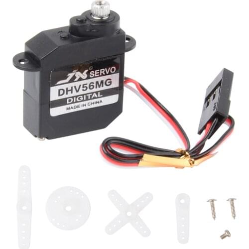 4PCS JX Servo DHV56MG 5.6g DS Digital Coreless MG Metal Gear HV Servo 1.2kg 0.10secor RC Car Robot Airplane Aircraft Drone
