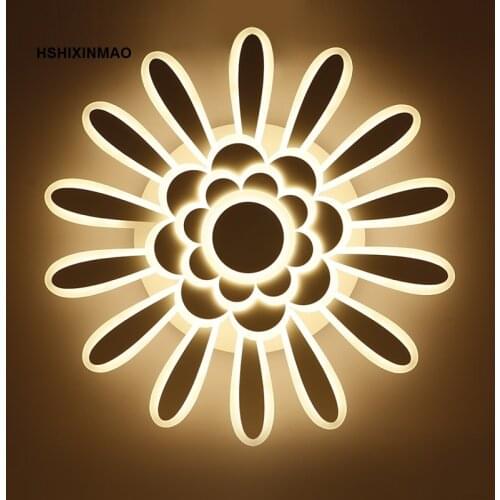 LED flower type acrylic ceiling lamps simple bedroom lamp round living room lamp hotel villa Ceiling lights Lighting fixture