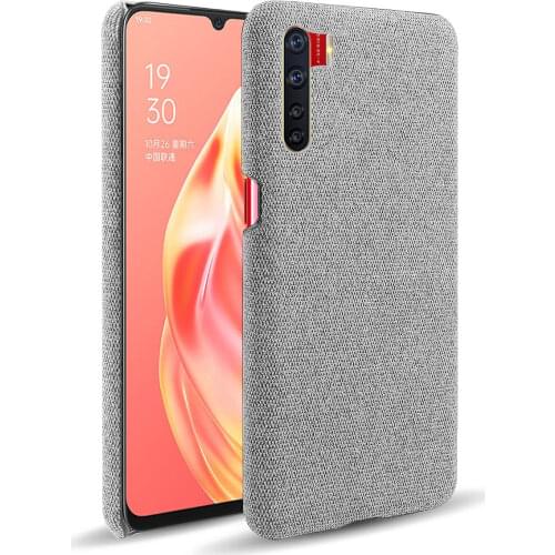 Cloth Cases For OPPO A91 Cover Reno 3 4G F15 F 15 Slim Retro Cloth Hard Phone Cover For OPPO A91 A 91 Case Funda Etui 6.4