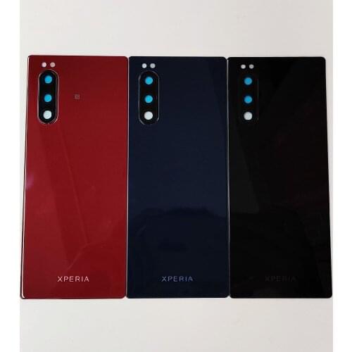 10pcs/lot Rear Cover For Sony Xperia 5 J8210, J8270, J9210 Back Glass Battery Door Back Housing Rear Case Replacement Parts