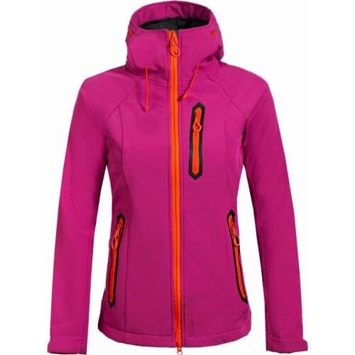 2019 Women Hiking Jacket Softshell Fleece Windproof Breathable for Riding Climbing Running Clothing Outdoor Sport Wear Female