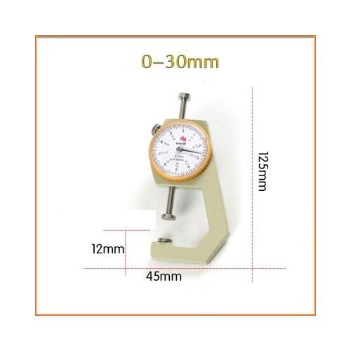 0-30MM 0.1MM precision thickness gauge calibrator thickness meter dial tester measuring tool