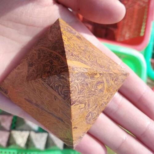 1pc 40-45mm high quality tiger eye natural quartz crystal pyramid healing as gift