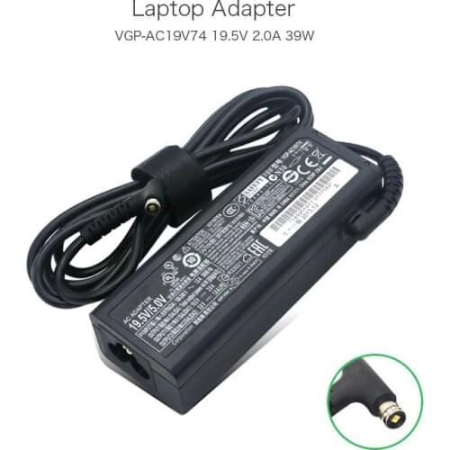 100% Original 19.5V 2.0A 39W Power Supply for SONY VAIO VGP-AC19V74 VGP-AC19V73 ADP-45DE A SVT11 SVT13 Laptop AC Adapter