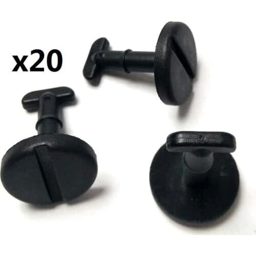20X Floormat Twist Lock Clip and Washer, Black for BMW E39 , E46 OE 82119410191, 51471881521