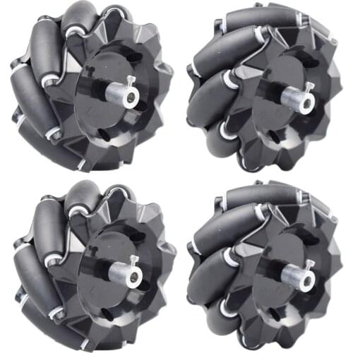 15KG Big Load 96mm High Hardness Plastic Mecanum Wheel Omni-directional Smart Robot Car with 6mm hubs for Arduino Rasbperry Pi