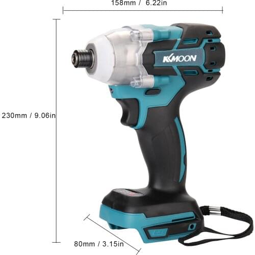 18V Cordless Impact Wrench Screw Driver Brushless Motor High Torque Electric Wrench with Battery and Charge Device