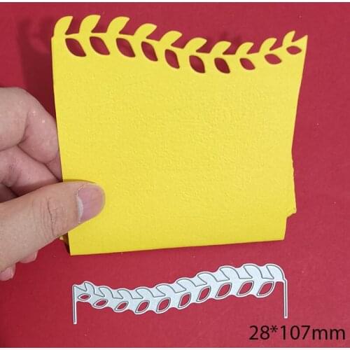 2021 New Leaf Strip Lace Border Metal Cutting Dies Stencil for DIY Scrapbooking Album Paper Cards Decor Craft Embossing Die Cuts