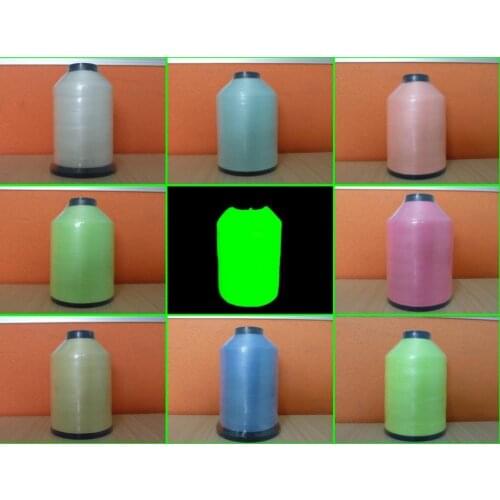 4th 150D/2 4000M Glow In The Dark Polyester Embroidery Machine Thread Luminous String 9 Colors