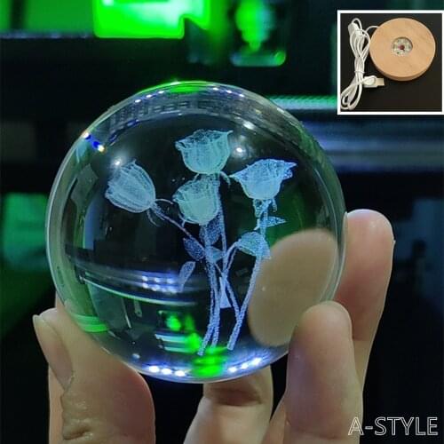 6CM/8CM Laser Engraving Solar System Sphere 3D Miniature Planet Model Sphere K9 Crystal Glass Globe Jewelry Home Decoration With