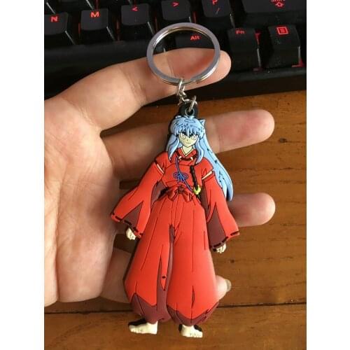 COSANER Inuyasha Anime Key Chain PVC Cartoon Keyring Keychain Keyholder Birthday Gifts Unisex