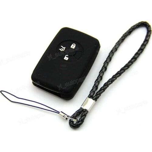 Black Silicone Case Cover Fit For Toyota Reiz RAV4 Remote Smart Key 3 Buttons ostoy3 Avalon