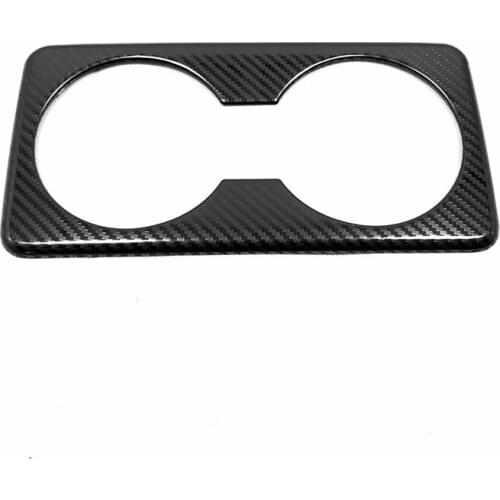 For Mazda 3 2020 Stainless Rear Seat Water Cup Holder Cover Car Cup Surround Frame Protector Trim Cover Sticker Car Accessories