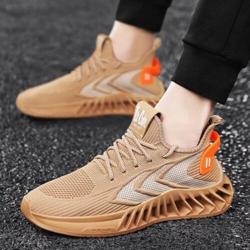 Breathable Running Shoes for Men Outdoor Sport Running Shoes Women Genuine Leather Sneakers Light Casual Anti-skid Walking Shoes